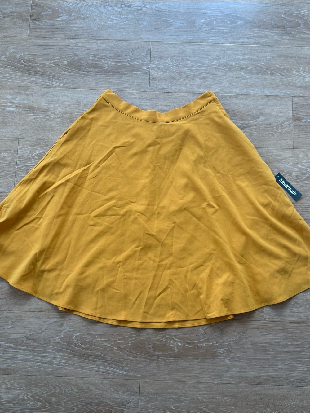 NWT ModCloth mustard yellow A-line skirt